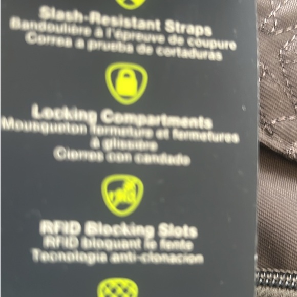 New Travelon Anti-Theft Signature Messenger Bag Gray Brown. Red Interior. - Picture 4 of 11